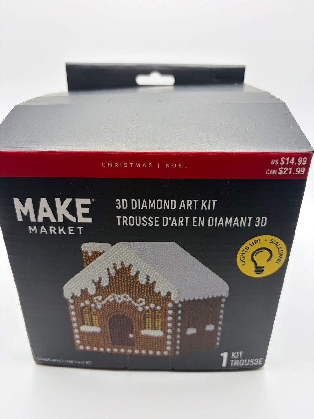 Make Market Christmas Light Up Diorama Kit House - New in Box